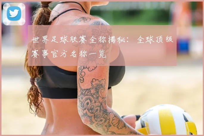 世界足球联赛全称揭秘:全球顶级赛事官方名称一览